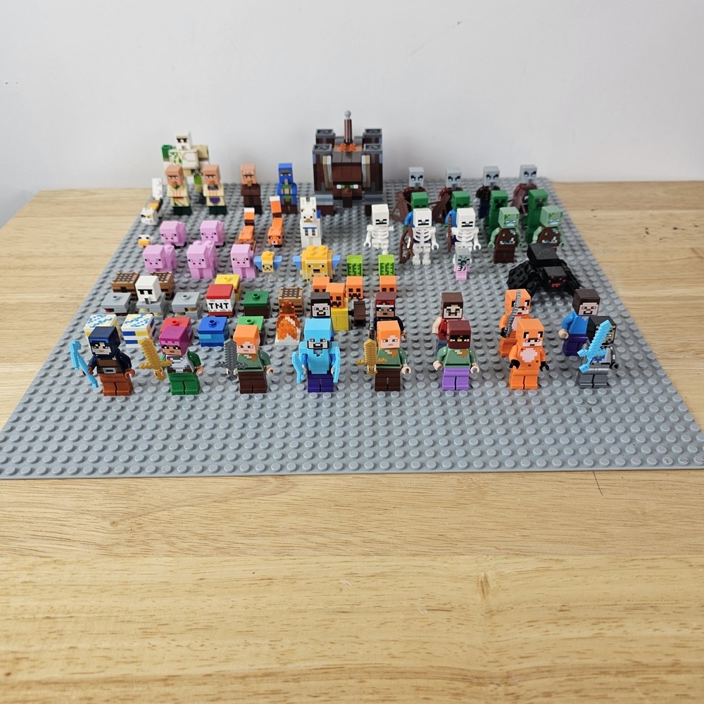 LEGO Minifigures Lot Minecraft Collection Figures Villagers Skeletons Animals